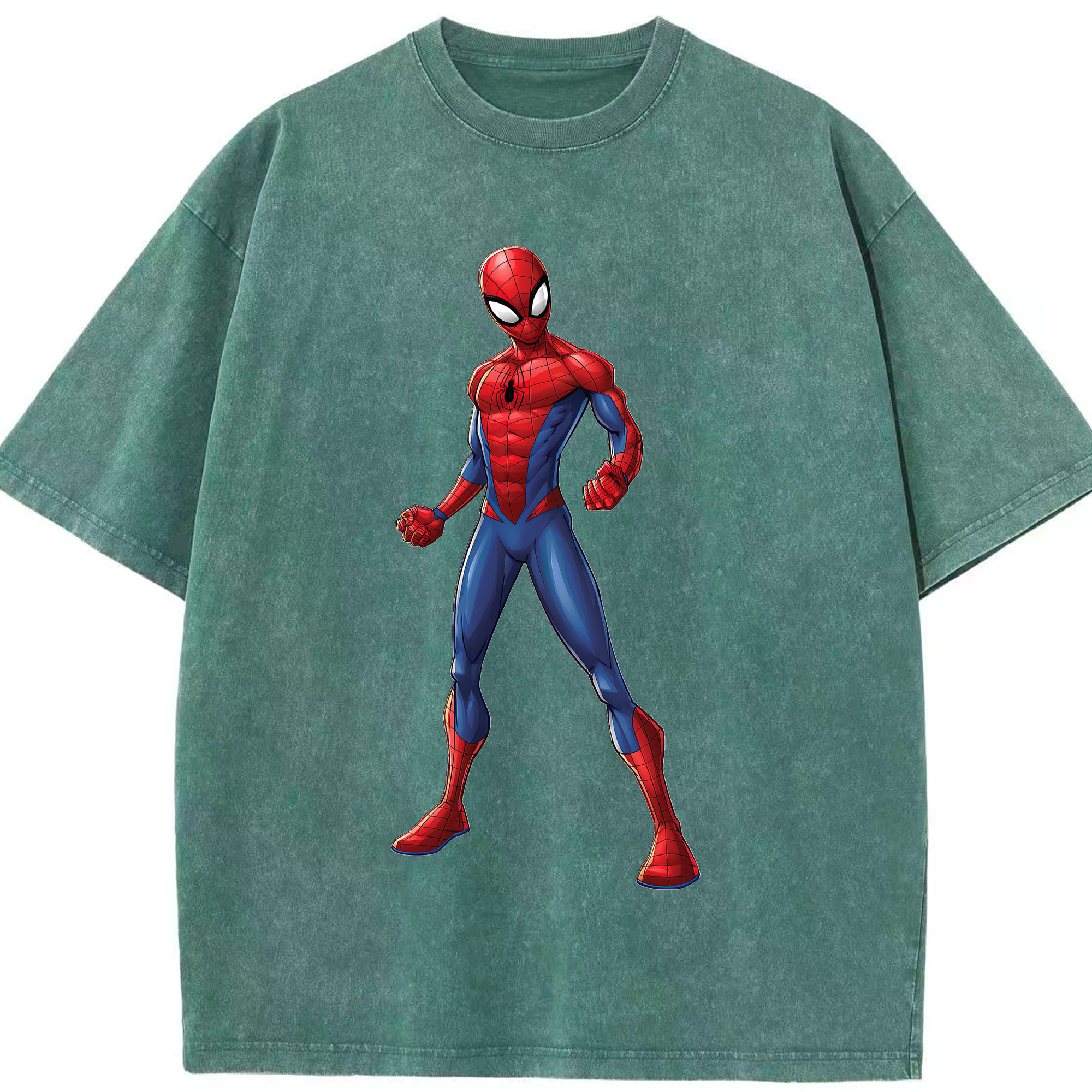 （画像用） Spider Man スパイダーマン 綿100% ヴィンテージ風 半袖Tシャツ（フロントプリント）